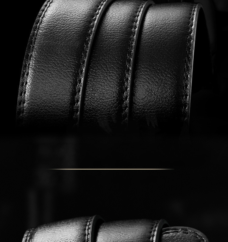 HOT Mens Business Style Belt Black Pu Leather Strap Male Waistband Automatic Buckle Men Top Quality Girdle Belts For Jeans_voghion.com