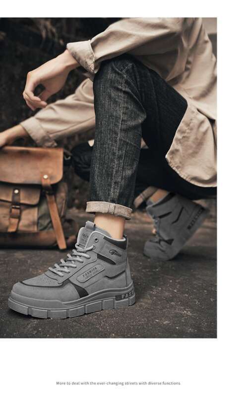 Herbst Neue atmungsaktive High Top Martin Stiefel Herren Britische rutschfeste Arbeitskleidung Casual Arbeitsschutzschuhe Herren_voghion.com