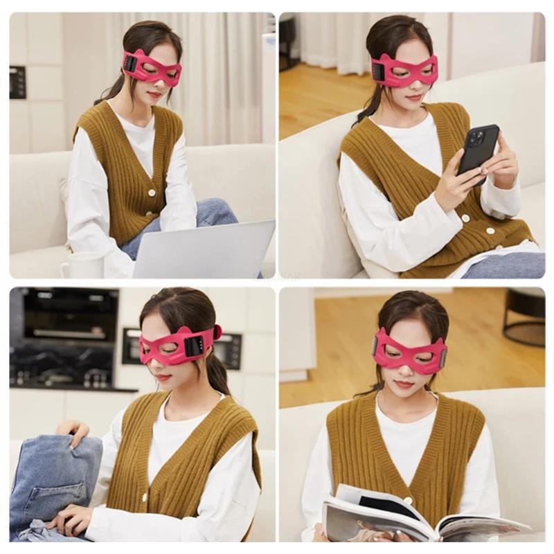 Ögonmassageapparat Mikroström Anti-rynk Vibrerande Varm Kompress Långsamt Lyftande Uppstramande Anti-aging Med Skönhetsinstrument Ögonmask_voghion.com