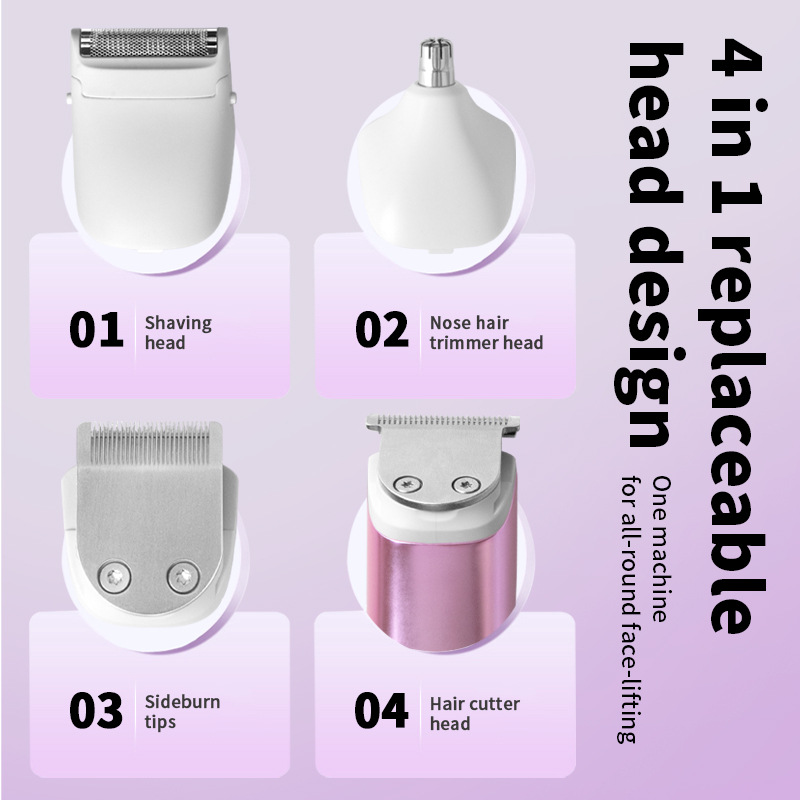  four-in-one multi-function hair trimmer trimmer portable home electric rechargeable hair clipper set_voghion.com