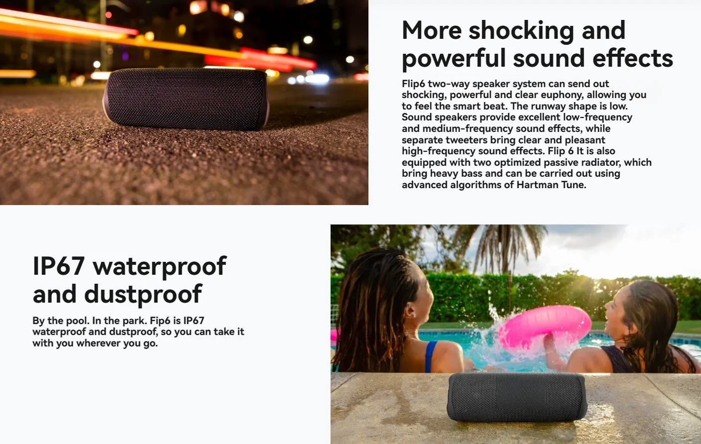 6 7 Portable Waterproof Bluetooth Speaker Flip Series High-Quality Stereo Audio And Enhanced Bass_voghion.com