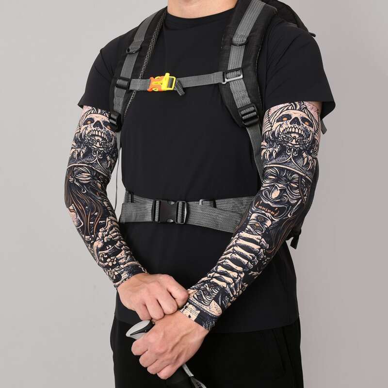 Ice Silk Men, Sleeve Gloves With Tattoos, Sun Protection Arm Covers, Large Size, UV Protection, Summer Ice Sleeves For_voghion.com