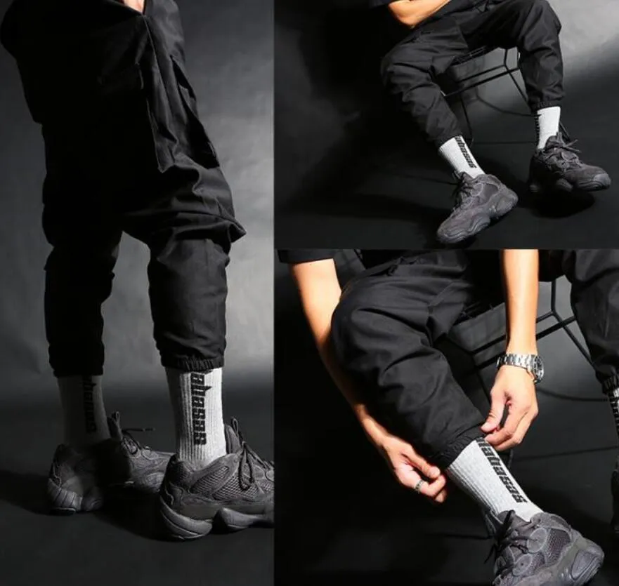Calcetines Yeezy Personality para hombre y mujer, 3 pares por caja, de la colección Fashion Stock Crew, temporada 6, CALABASAS Soc Match 500 Tidal Youth_voghion.com