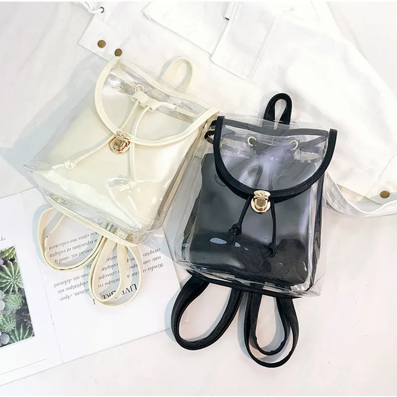 Mini moda donna PVC Designer Girl trasparente borsa trasparente zaino da viaggio in gelatina per borse a tracolla femminili da donna_voghion.com