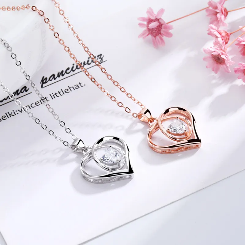 Product Heart Necklace for Women S Sliver Forever Jewelry I Love You Mother Girlfriend Wife without Gift Box_voghion.com