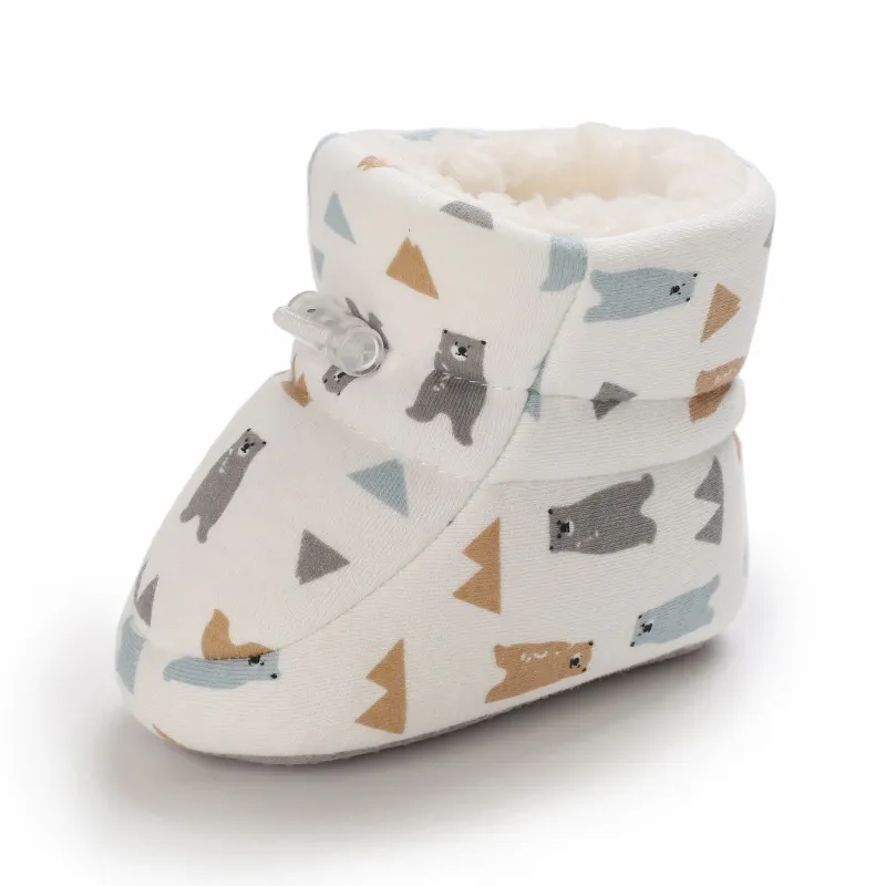 Bebê antiderrapante recém-nascido criança sapatos inverno infantil enfant algodão neve multicolorido desenho animado pequeno cutefeet crianças botas 0-18_voghion.com