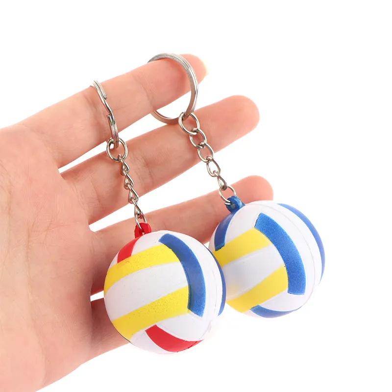 1PC 4CM Volleyball Keychain Soccer Keyring Car Chains Gifts Key Ring Sport Bag Accessories Pendant_voghion.com