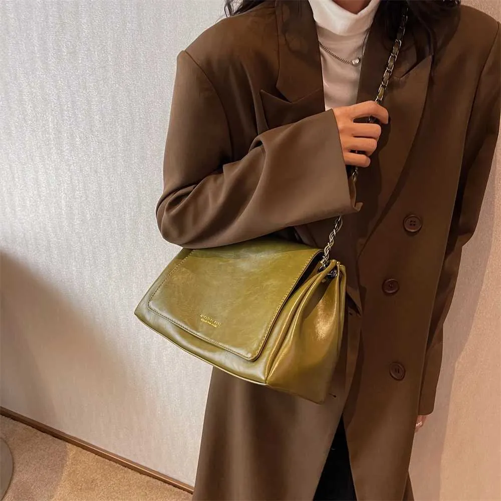 MOODS Retro Tašky přes rameno Pro Ženy 2023 Designová Kabelka Elegantní Řetízek Měkká PU Kůže Velká Kapacita Crossbody Messenger_voghion.com