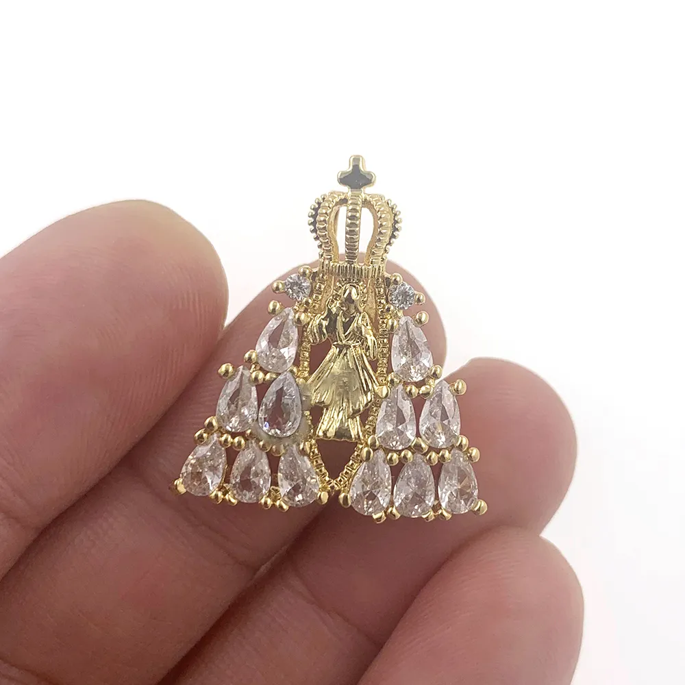 Ogrlice z obeski, starinske egipčanske piramide, ogrlica, katolicizem, križ, Devica Marija, Jezus, pozlačen cirkon, fin nakit_voghion.com