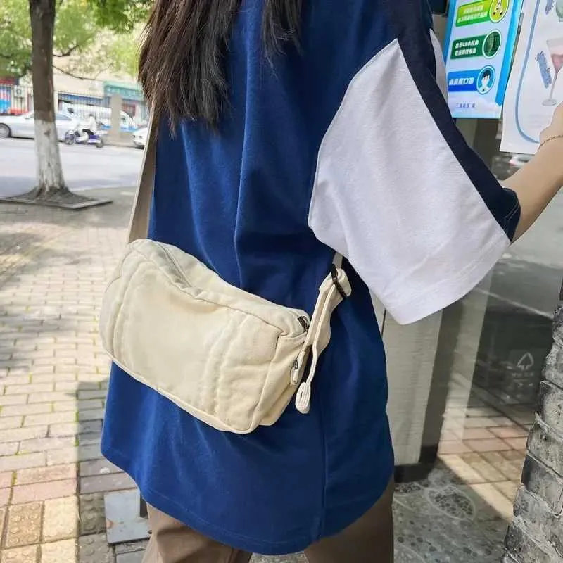 Weibliche 90er Jahre Y2K Canvas Textil Mini Square Umhängetasche für Telefon 2024 stilvolle kleine Größe Stoff Tasche Seite SG Beutel_voghion.com