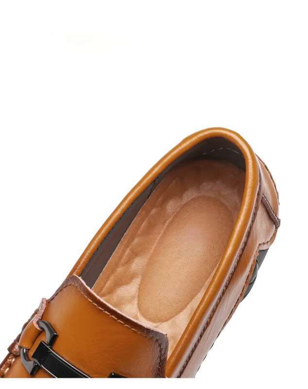 Large Hand Sewn Casual Shoes, Men's Leather Shoes_voghion.com