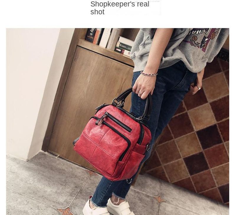 Neu Rucksack Drei-Zweck Tasche Vitage Leder Hadtasche Koreaische-Stil Alle-Passede Casual Studet Schultasche_voghion.com