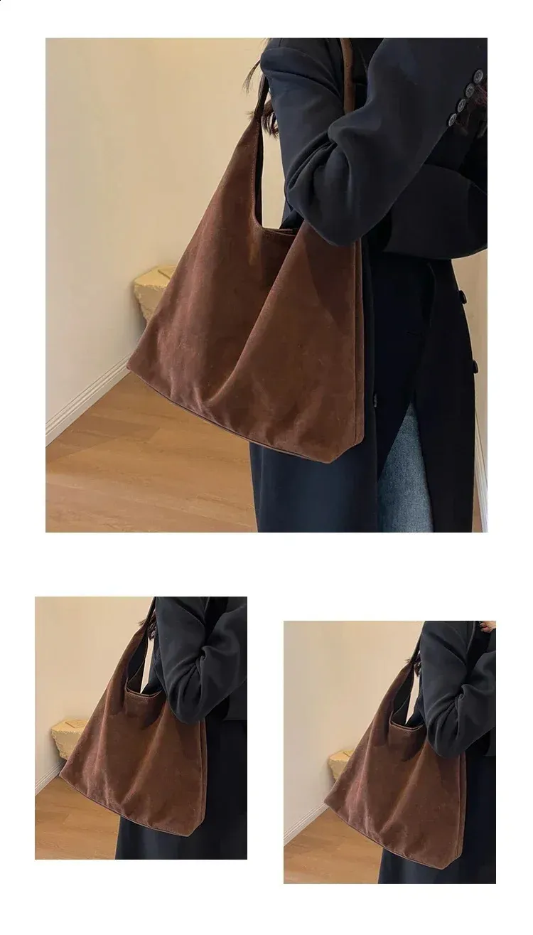 Hochwertige, weiche Taschen, hautfreundlich, Veet 2024, Magnetschnalle, große Kapazität, modische Damen-Umhängetasche 240829_voghion.com