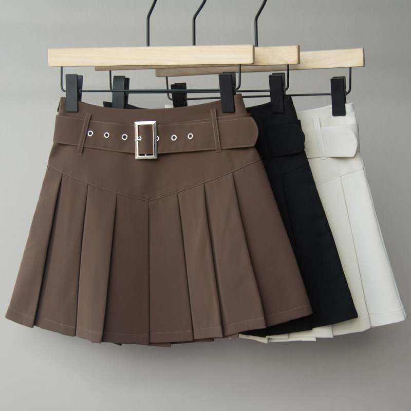 2023 New Spring And Summer High-end Fashion Versatile High Slimming Waist Seal Pleated Short A-line Skirt For Women
