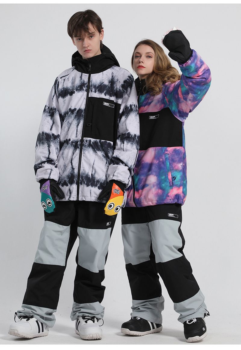 Snowsuit woman thickened warm double board with new star snowboard hoodie man_voghion.com