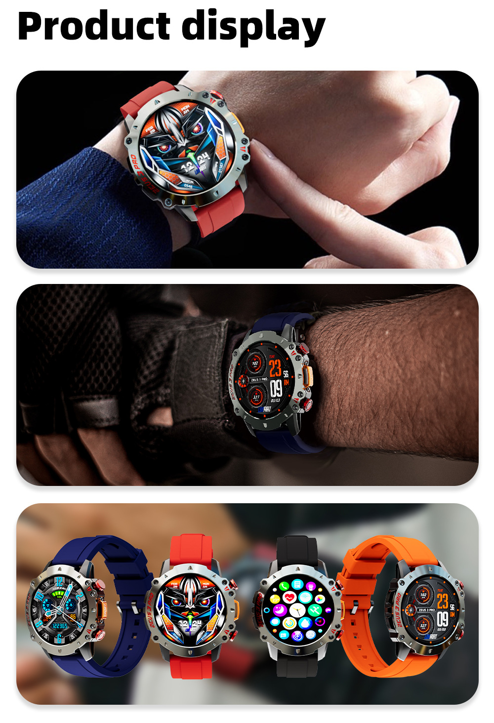LOKMAT Smart Watch ZEUS3 PRO Outdoor Sports Bluetooth Call Phone Book Call Message Reminder_voghion.com