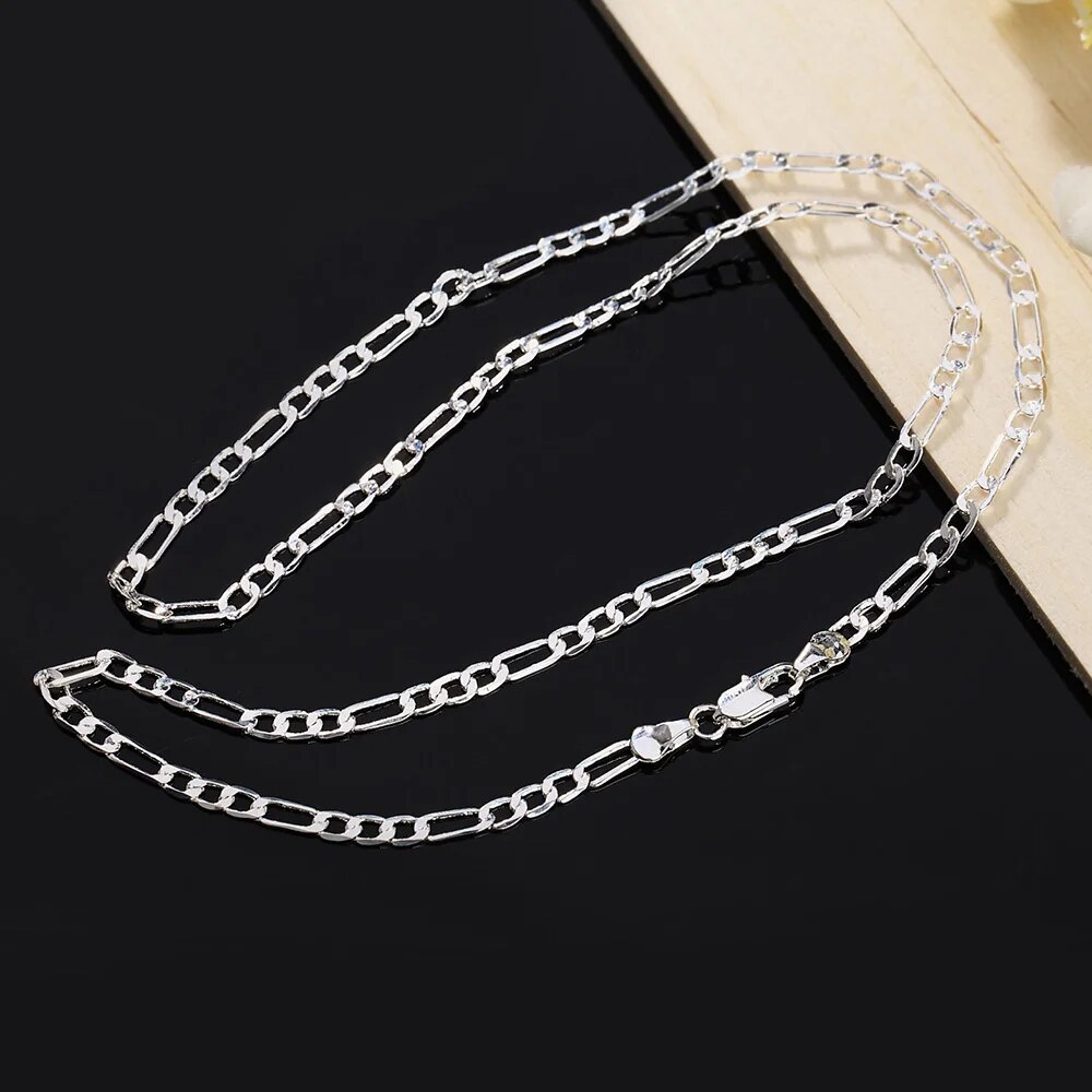 Ready Stock Sterg Sier 16/18/20/22/24/26/28/30 Inch Chains Necklace For Women Men Designer Jewelry hine