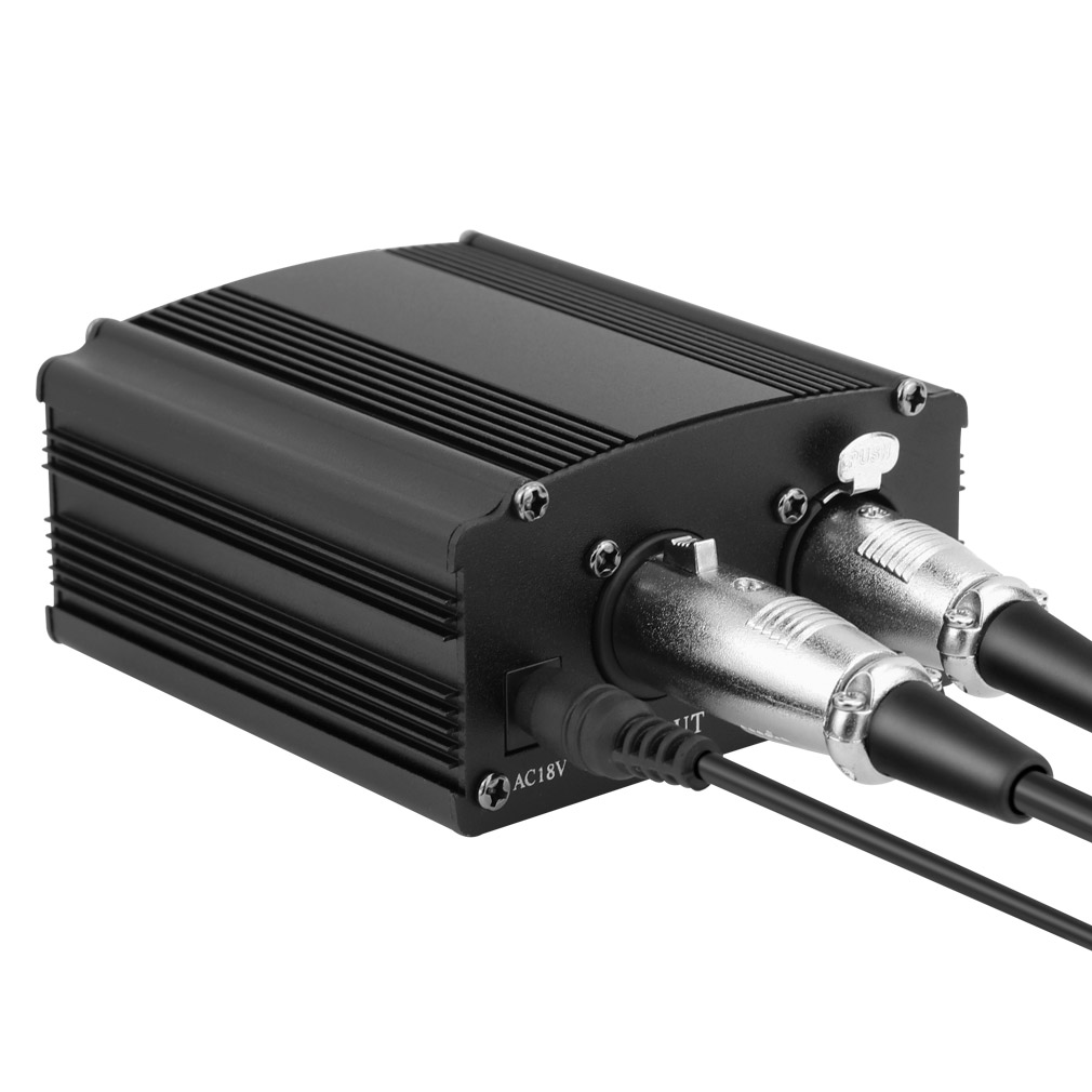 Pro mikrofon s phantomovým napájením BM 800 48V napájení s adaptérem XLR audio kabel pro kondenzátorový mikro karaoke mikrofon_voghion.com
