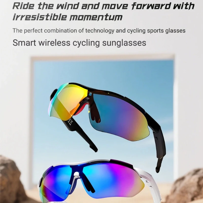 Smart Glasses Outdoor Sports Spectacles Bluetooth Sunglasses Voice Assistant UV Protection Glasses_voghion.com