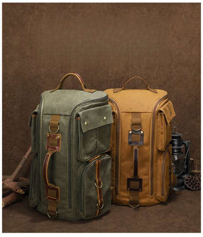 Leinwand Outdoor Grouss Kapazitéit Waasserdicht Männer Nischedesign Rucksak Reescomputertasch_voghion.com
