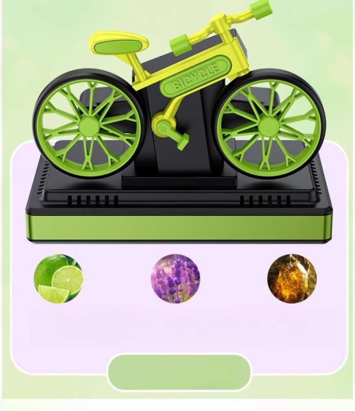 Car Mounted Solar Powered Rotating Creative Interior High-end Decoration Men's Center Console Bicycle Ornament Solid_voghion.com