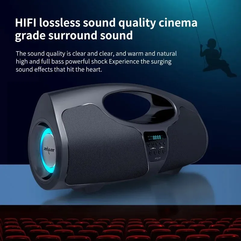 Mikrofony Zealot P1 Bezprzewodowy głośnik Bluetooth Karaoke 40 W Zewnętrzny subwoofer Super Bass Stereo Przenośny z_voghion.com