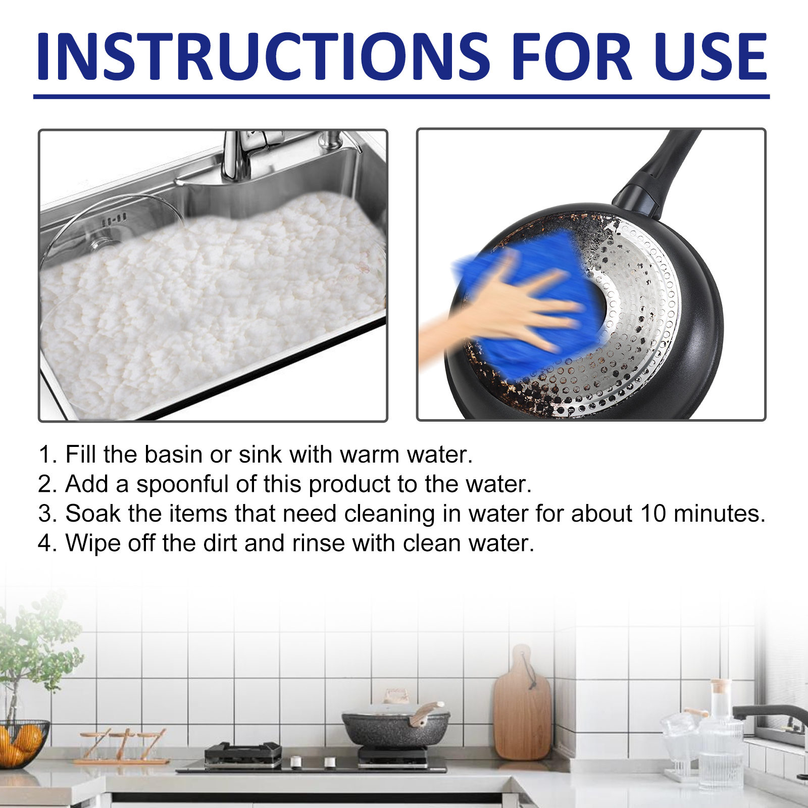 Jaysuing Kitchen All-Purpose Stain Removing Cleaning Powder, Kitchen Stove Oil Cleaning Utensils Rust Removal Stains Dirt Cleaning Agent_voghion.com