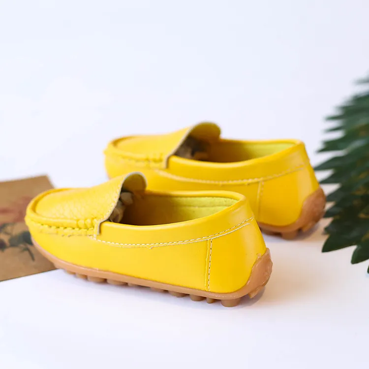Mocasini sport casual pentru copii, culori bomboane, unisex, băieți și fete, mocasini moi, alunecă-on din piele PU, pentru copii mici, Happysteps, pantofi pentru tineri_voghion.com