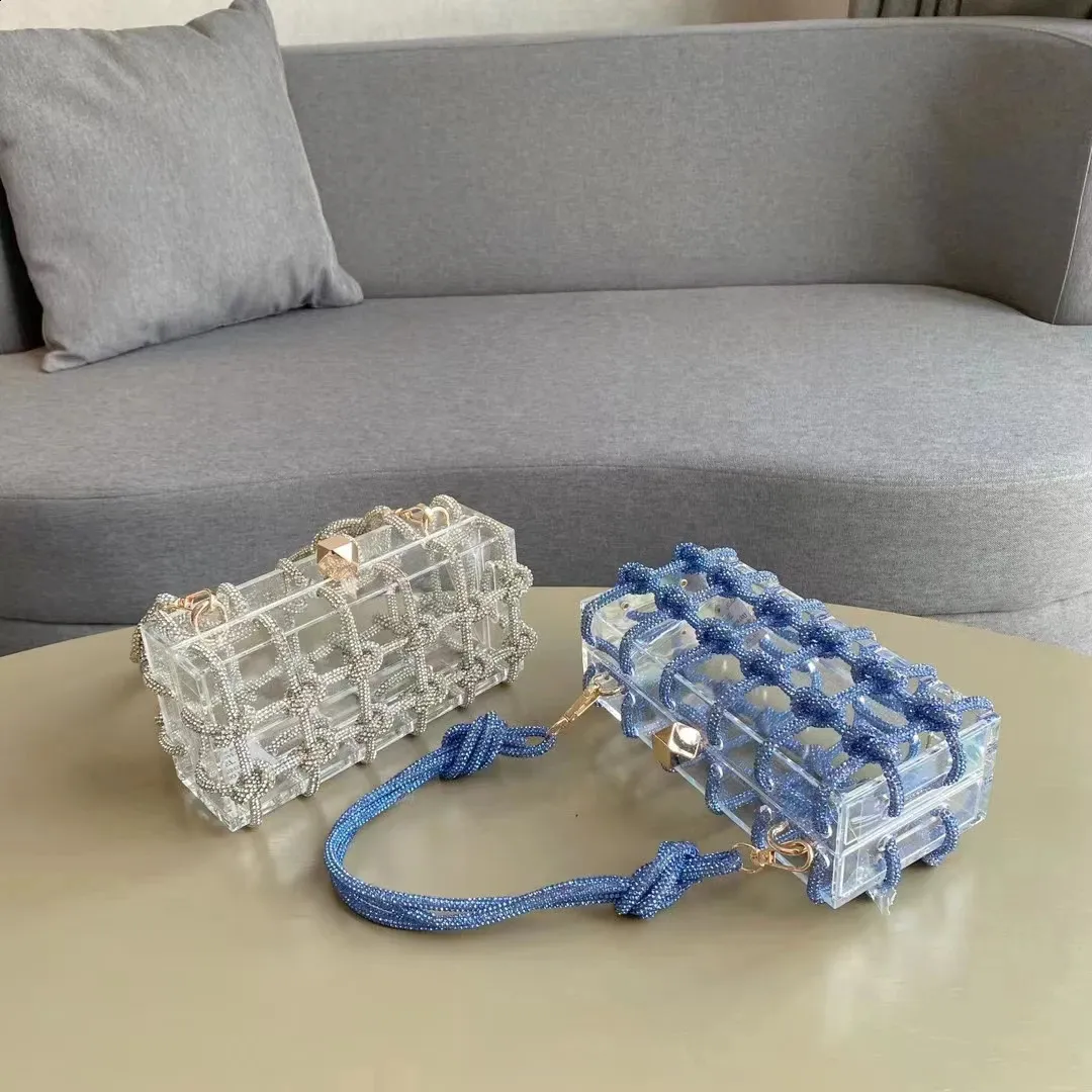20 Colors Dia Clear Acrylic Box Evening Clutch Bags Women Woven Knotted Rope Rhie Purse And Handbags 240725_voghion.com