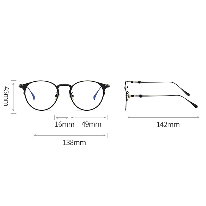 Neu Mode Frauen Sonnenbrille Rahmen Blau Licht Blockieren cat eye Stil Gold Sier Gun Schwarz Korrekturgläser Optische_voghion.com