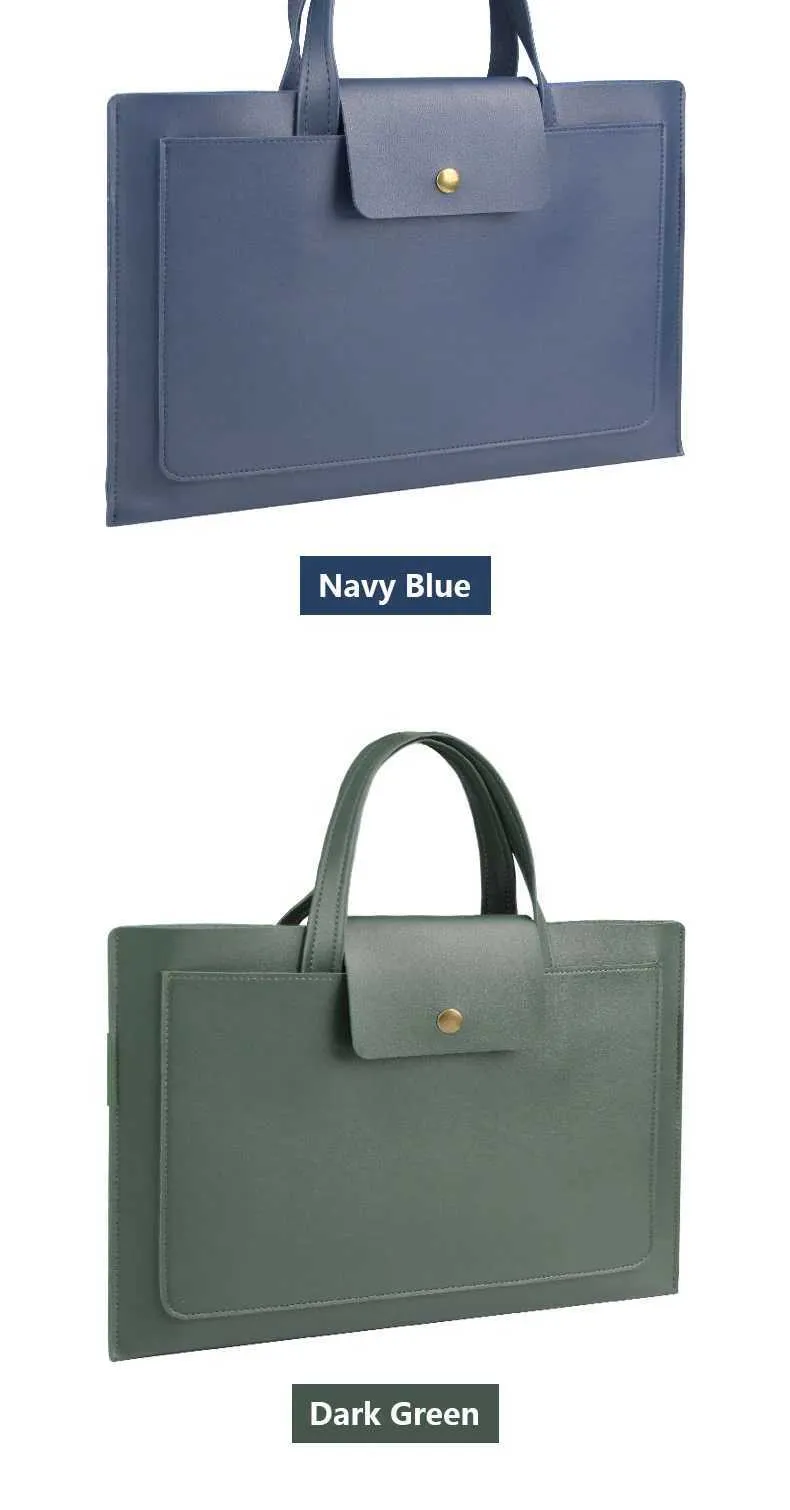 Laptoptasche, schmale Handtasche, Hülle aus PU-Leder für Buch, Xiaomi, Huawei, Lenovo, Microsfoft 13 14 15 16, Notebook, Tablet_voghion.com