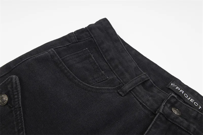 Nuovo Y/project Patchwork Lavato Jeans Pantaloni Uomo Donna Casual Pantaloni della migliore qualità_voghion.com