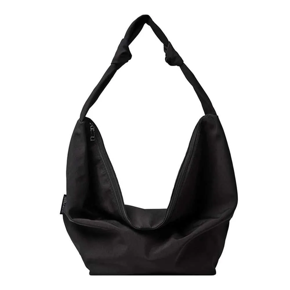 Schultertasche Große Kapazität Fem Handtasche Lässig FI Tragbare Feste Farbe Einfache Leinwand Elegante Wochenende Schultern Y241109_voghion.com