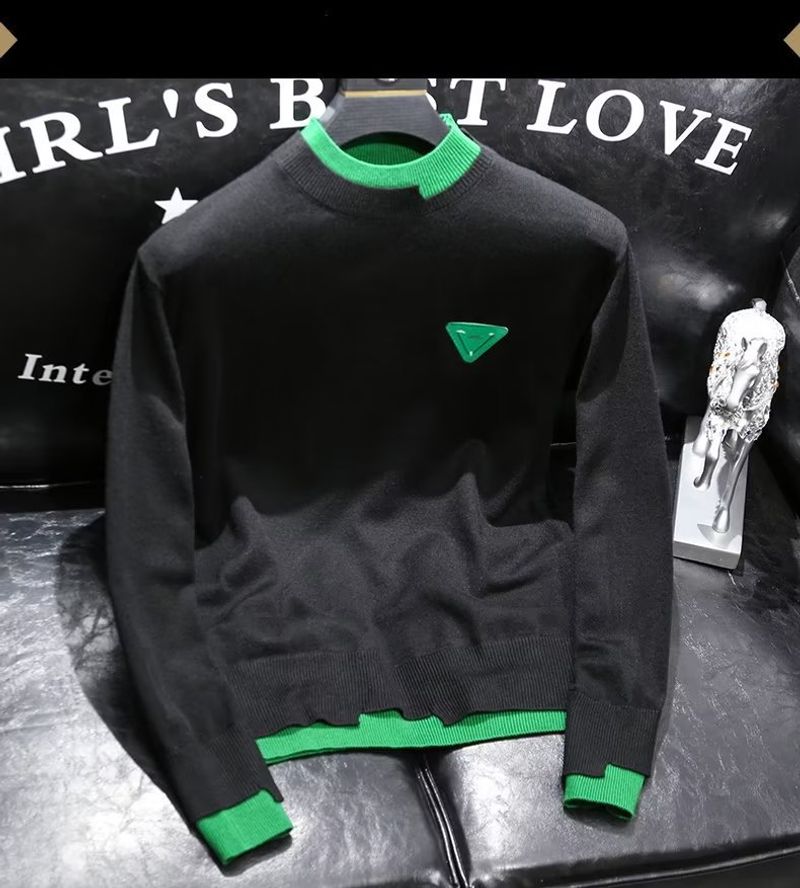 Men's Clothing 2024 autumn round neck sweater long sleeve handsome fashion personality all-match high-end niche top men_voghion.com