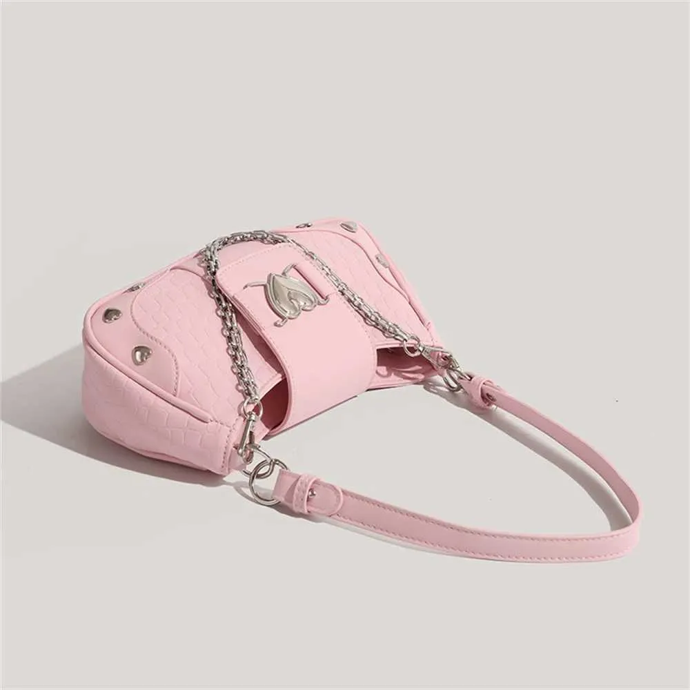 Neue Trend Schulter Damen Y2K Arm Design PU Boden Einfarbig Messenger Bag Geldbörse Streu Handtasche Y241116_voghion.com