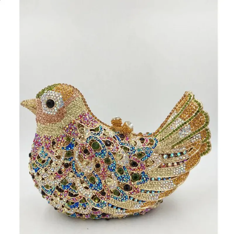 Neueste Damen-Clutch-Taschen für die Braut, bunte Handtasche mit Tier- und Vogelmotiv, handgefertigte Braut-Geldbörsen 240823_voghion.com