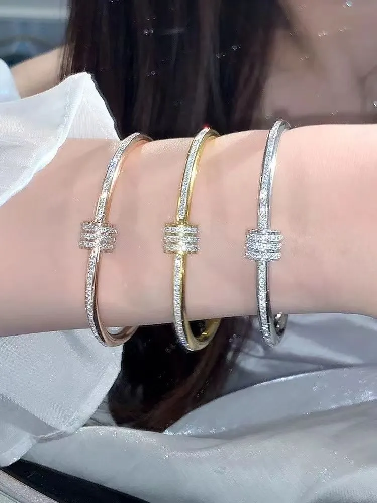 gold Bangle Bracelets For Women Daughter Mom Sier Tennis Indian Fashion Unisex Jewelry Designer Women Jewlery Party_voghion.com