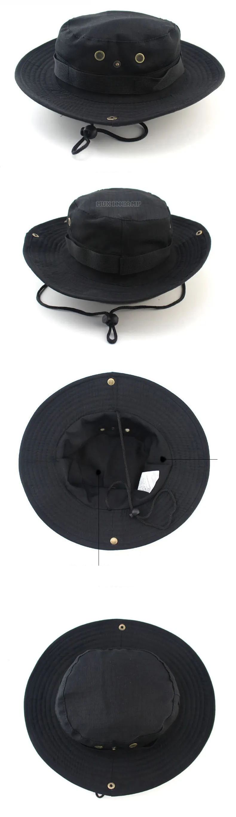 Cappelli a tesa larga Cappello da pescatore Safari Boonie Uomo Panama Pesca Cotone Esterno Unisex Donna Estate Caccia Bob Sole_voghion.com