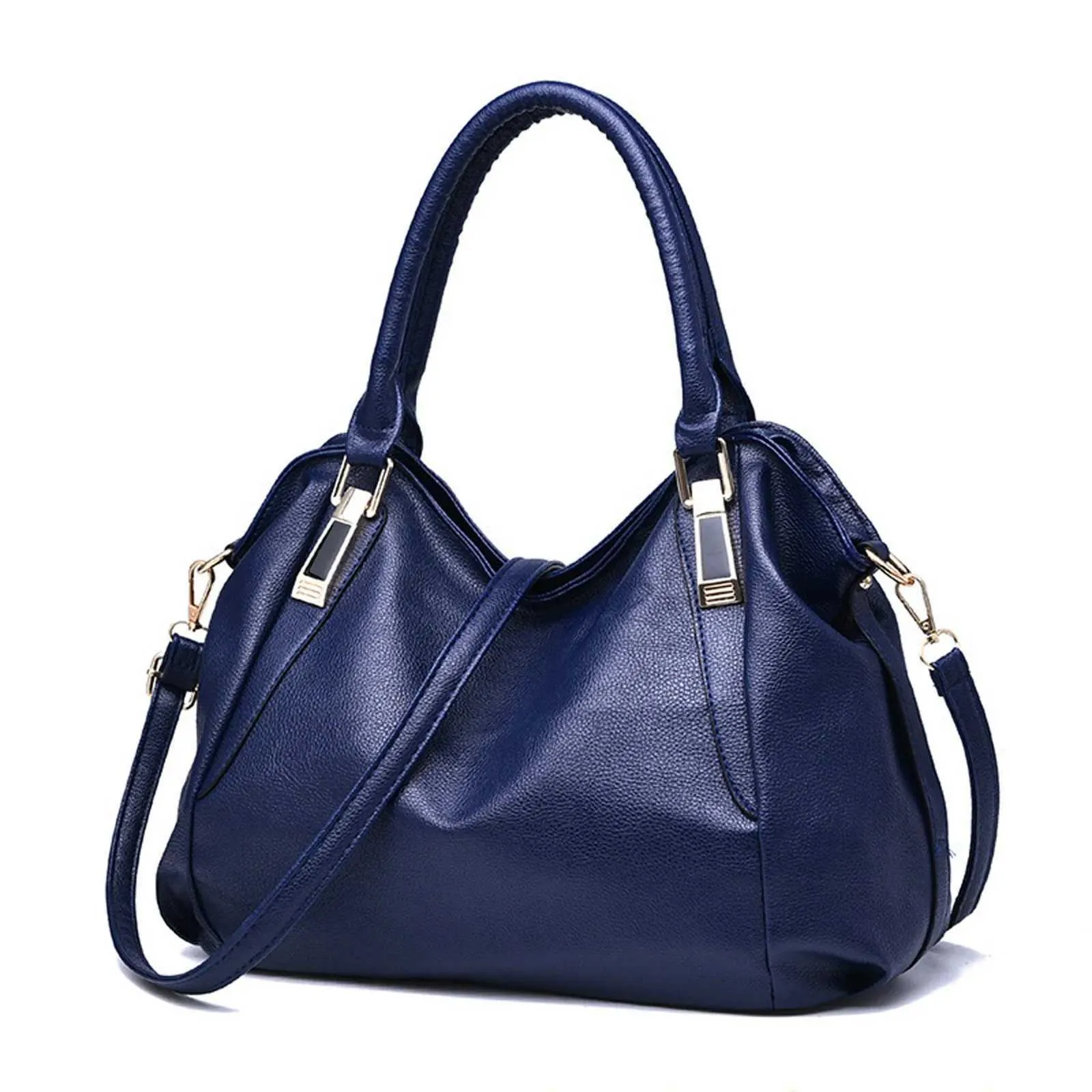 Sac à main en cuir souple tendance 2024, grande capacité, sac à bandoulière à une épaule, sac à dos élégant pour femme C241217_voghion.com