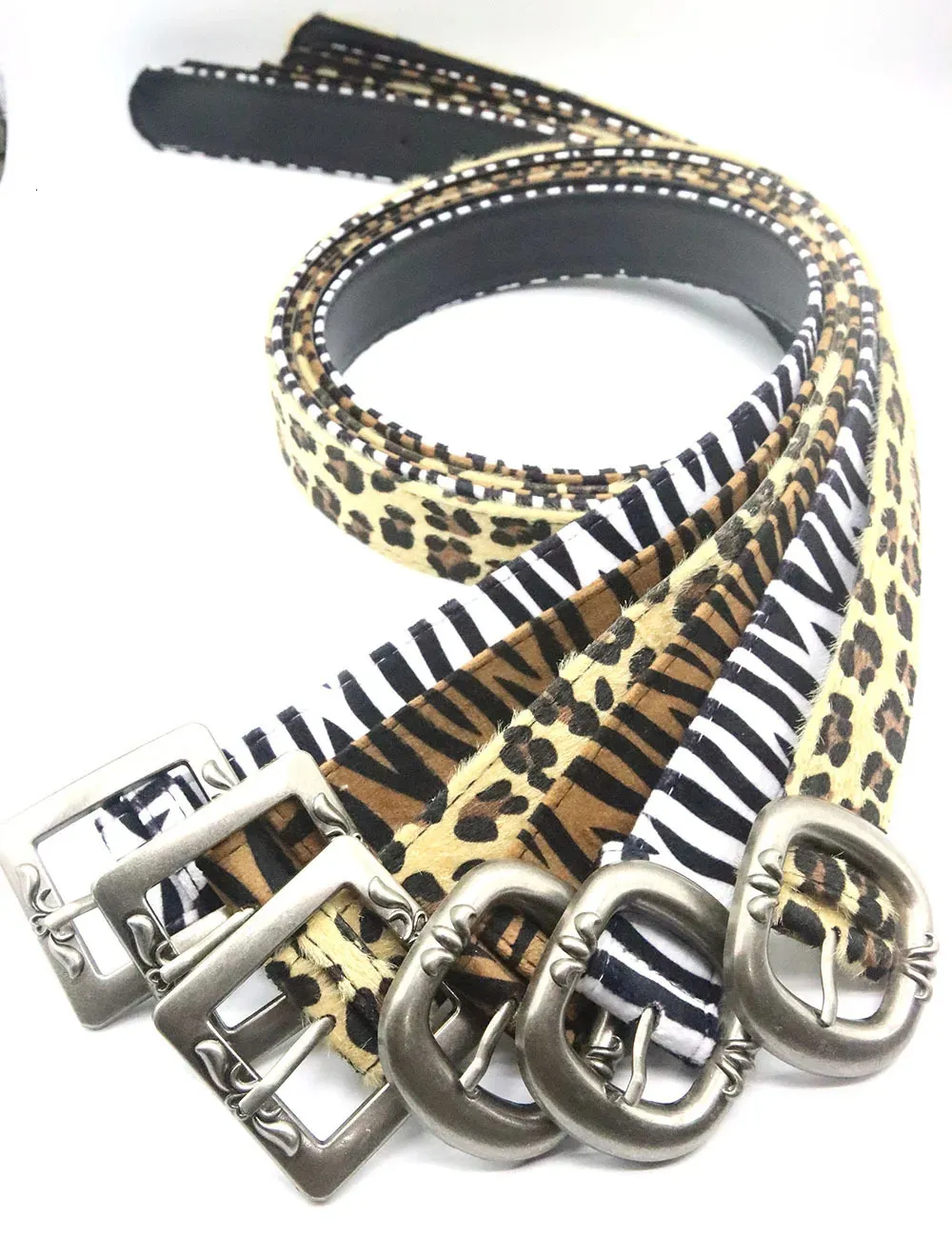 2025 New Chrome Womens Cheetah Belt Y2k Leopard Zebra Pattern Snake Cos Skin Wrinkle Pin Gold Buckle Dress Jeans Set Fd3_voghion.com