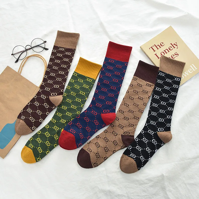 Designer Men's And Women's Socks Sports Winter Warm Thickened Embroidered Knitted Cotton Socks_voghion.com