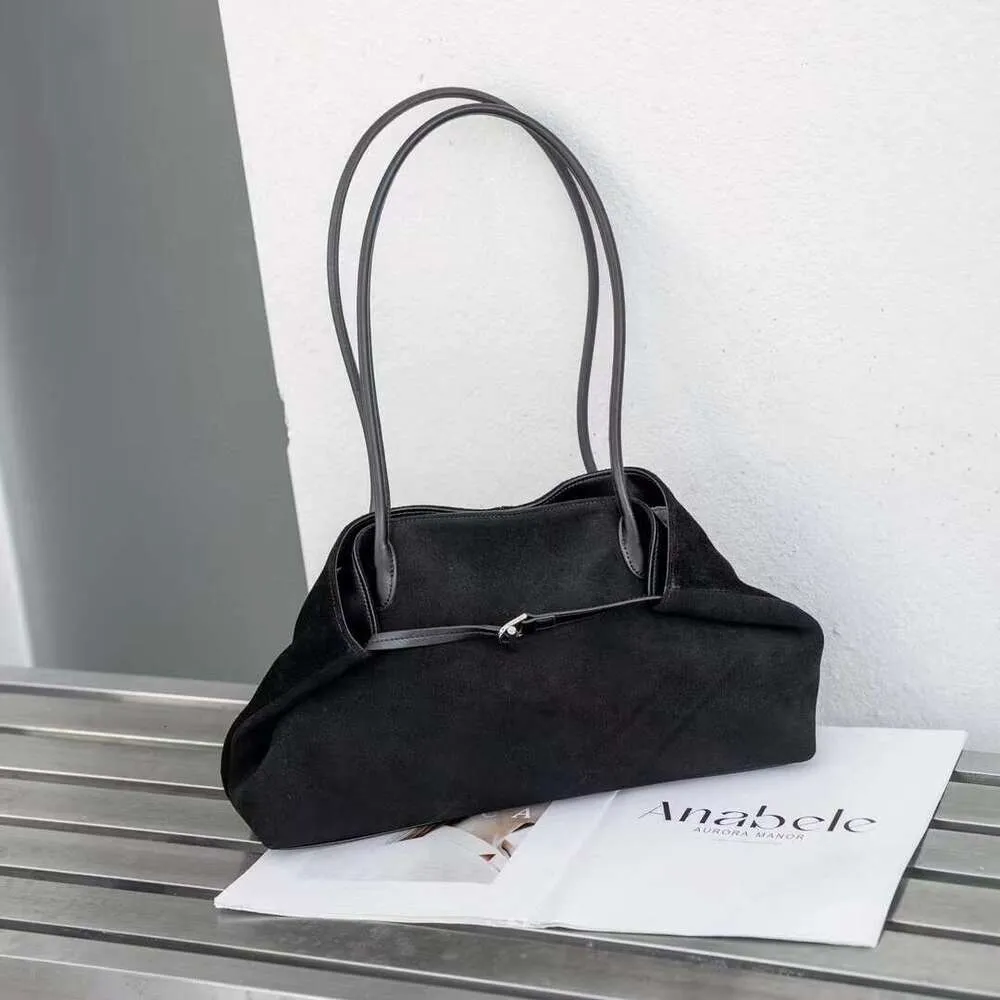 New All-Match Shape Change Design Large Tote Coffee Matte Real Suede Leather Women Shoulder Bag High-End Travel Handbag_voghion.com