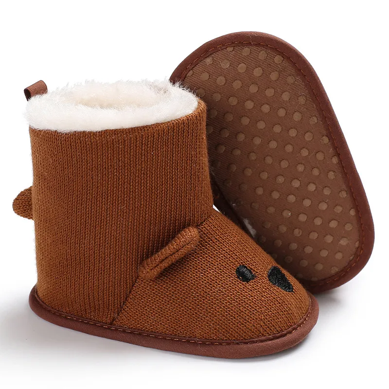 Infant Winter Baby Toddler Newborn Cute Cartoon Bear Shoes Cutefeet Girls Boys Little Kid First Walkers Snow Boots_desvips.com