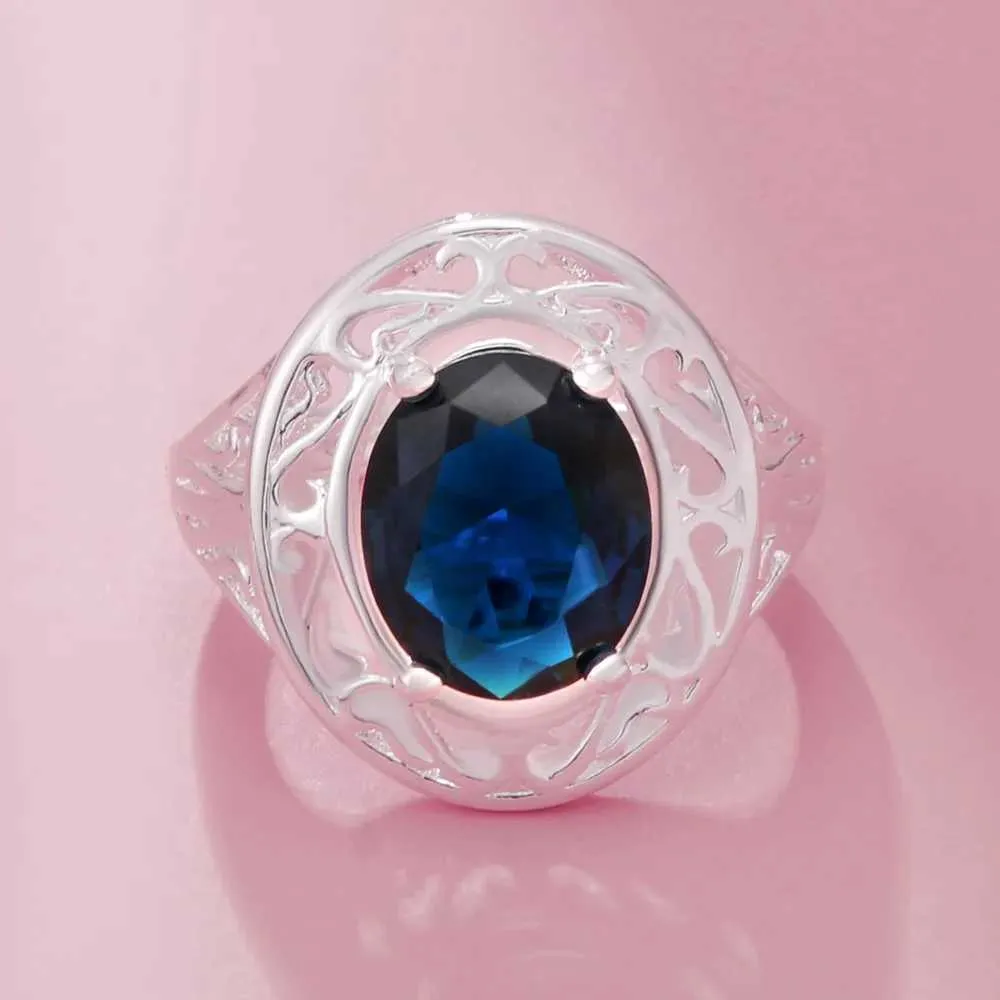 Hääkorusetit JewelryTop Sterling Sier Elegant Blue Crystal Kaulakorut Sormukset Naisille Muoti Juhlalahja H240504_voghion.com