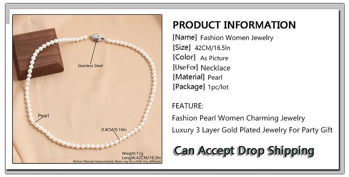 Colliers pendentifs MHS.SUN Collier élégant fait main en perles de coquillage blanches rondes 4/6/8MM Perles ras du cou Bijoux en acier inoxydable_voghion.com