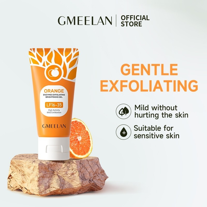 GMEELAN Narancsos Enzimek Hámlasztó Világosító Gél C-vitamin Vérnarancs Hámlasztó Arcradír Testradír 50G_voghion.com