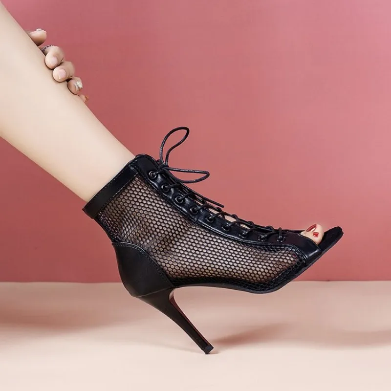 Frau Lasyarrow Knöchel Latin Dance Mädchen Weiche Unterseite Ballsaal Salsa Für Tanzen Damen High Heel Latino Schuhe 45da O_voghion.com