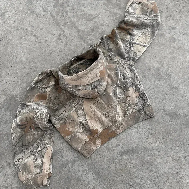 Hip Hop Street Clothing Zipper Women Camo Pattern Hoodie Y2K Haruku Men and Sports Shirt Fashion Casual Top 240619_voghion.com