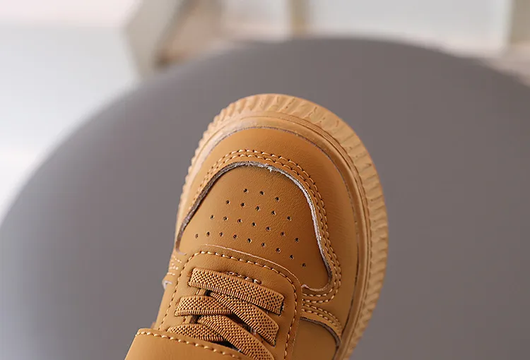 Children's Thin Bottom Plate Spring And Fall New Boys Velcro Low-top Girls White Tide Children's Shoes Sizes US6C-US13C_voghion.com