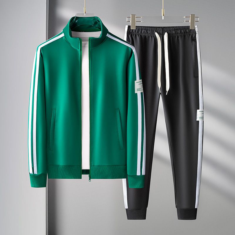 Lässiger, sportlicher, zweiteiliger Herren-Pullover mit Hose, trendiger Strickjacke für Teenager_voghion.com